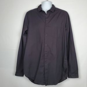 ASOS Dark Gray Button Down Shirt Men L